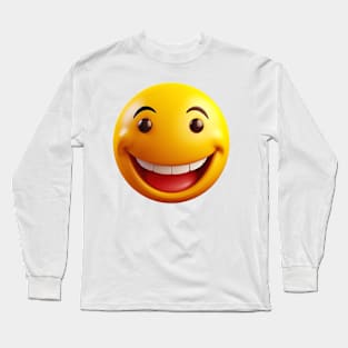 emoji smiley happy face Long Sleeve T-Shirt